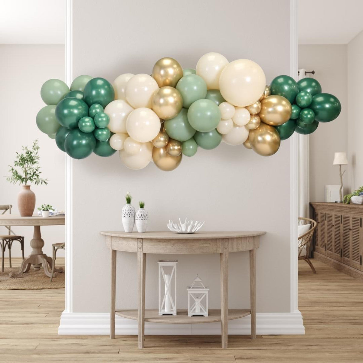 Forest Green Inflated Balloon Garland – 2m
