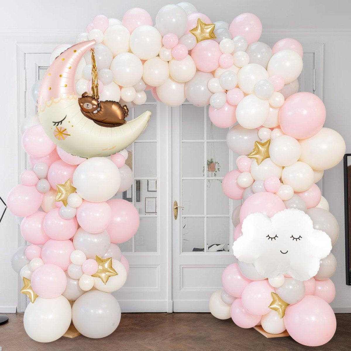 Macaron Pink Baby Party Foil Balloon Arch