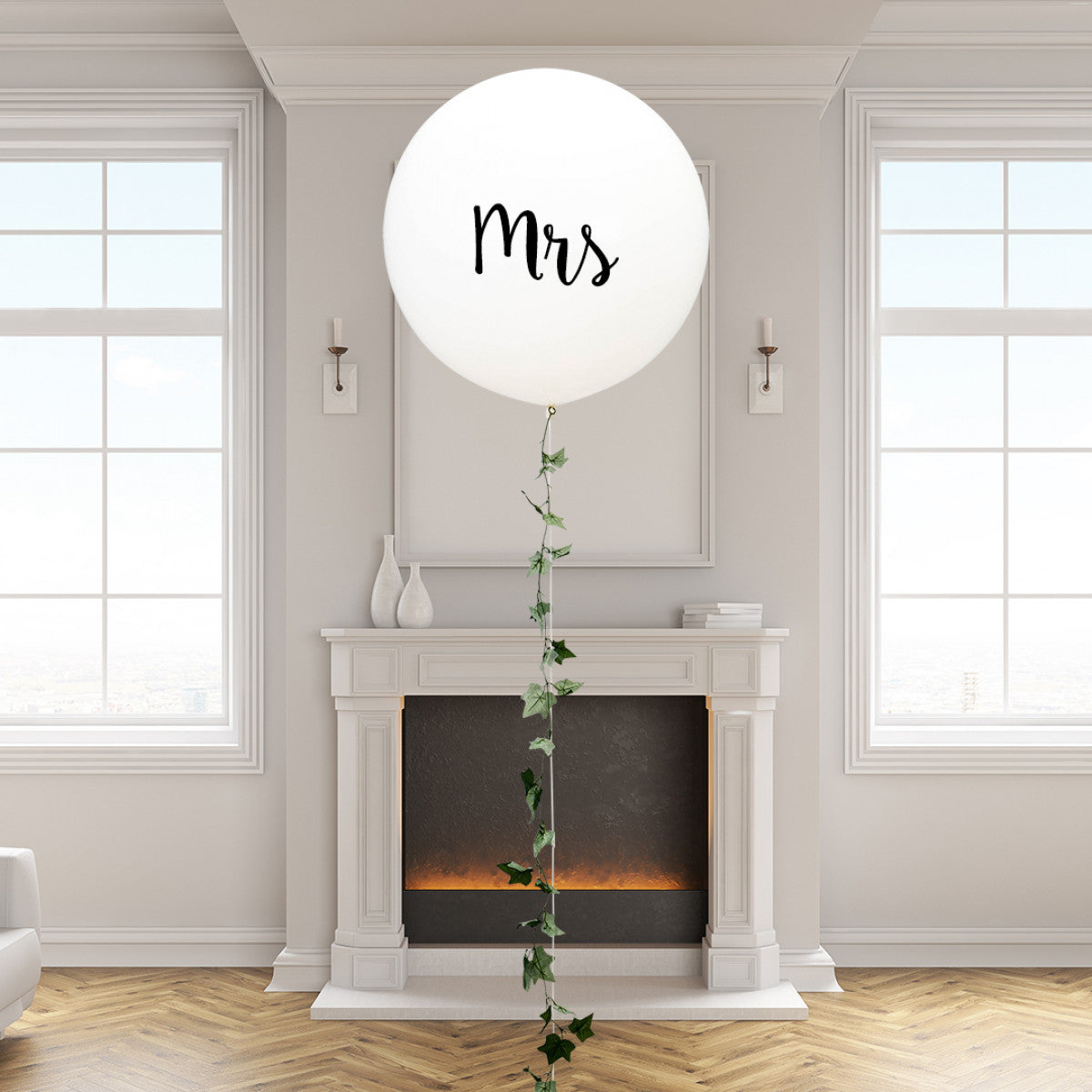 White Ivy Tail Giant Balloon
