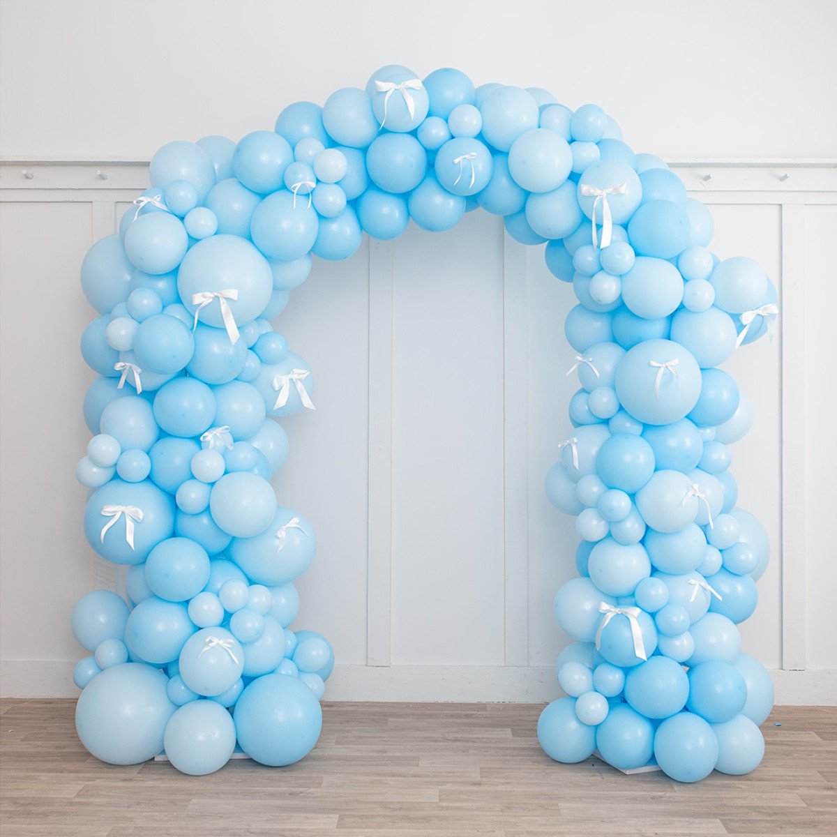 Baby Blue Ready-Made Balloon Arch – 2m x 2m