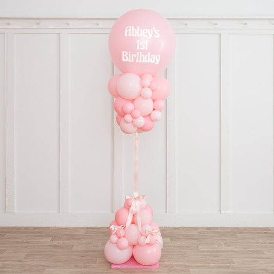 Baby Pink Balloon Party Pillar – A Stunning Event Feature!
