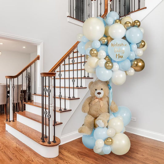 Baby Blue Personalized Hot Air Balloon