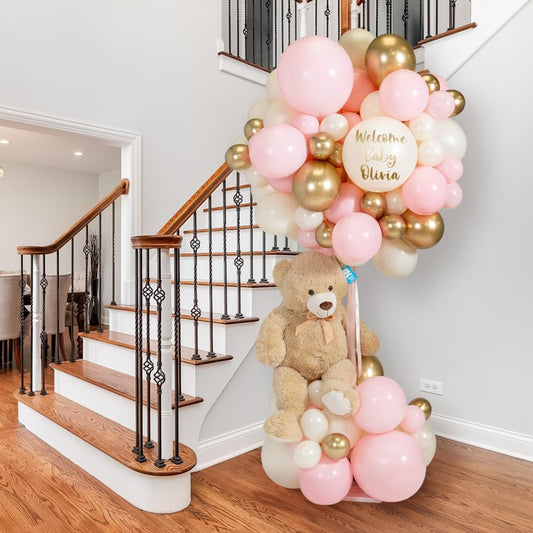 Baby Pink Personalized Hot Air Balloon