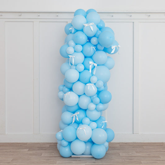 Baby Blue Ready-Made Inflated Balloon Pillar – 2.5m