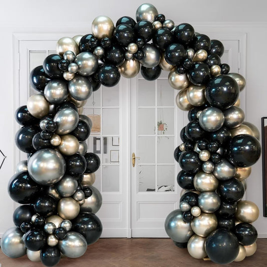 Champagne Glitz Ready-Made Balloon Arch – 2m x 2m