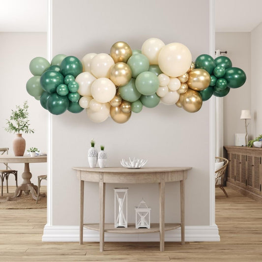 Forest Green Inflated Balloon Garland – 2m
