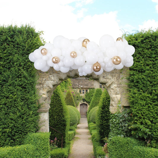 Gold Chrome Inflated Balloon Garland – 2m Luxury Balloon Decor