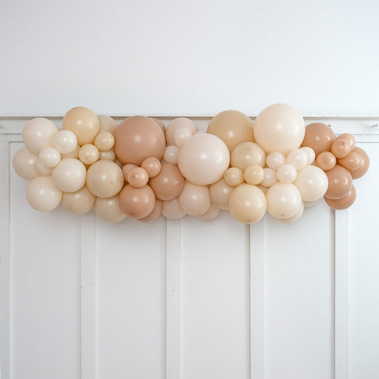 Neutral Beige Inflated Balloon Garland – 2m