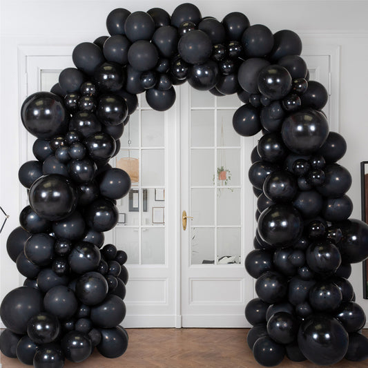 Onyx Black Ready-Made Balloon Arch – 2m x 2m