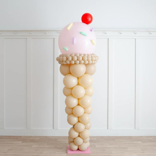 Ice Cream Cone Inflated Balloon Pillar