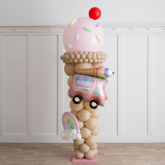 Ice Cream Cone Inflated Balloon Pillar