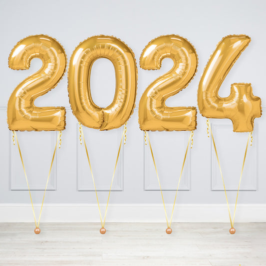 Helium-Inflated Number Balloon Package