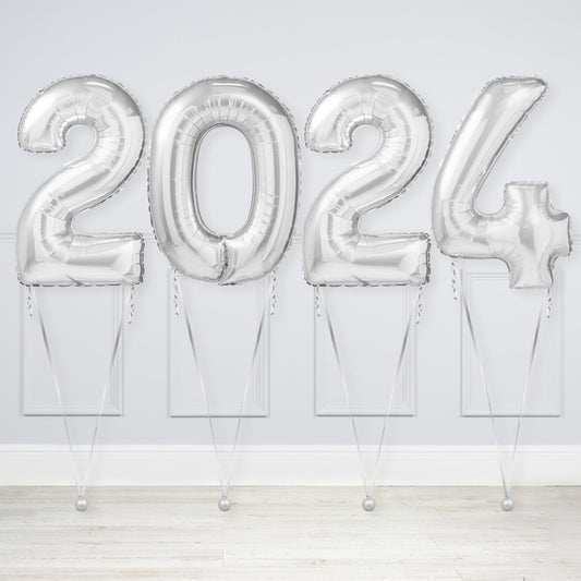Helium-Inflated Number Balloon Package