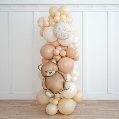Neutral Beige Ready-Made Inflated Balloon Pillar