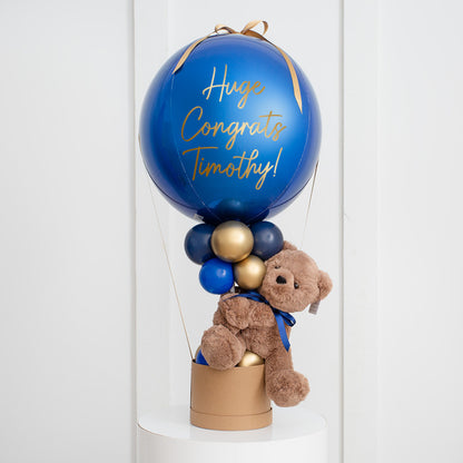 Personalized Sapphire Blue Orb Hot Air Balloon