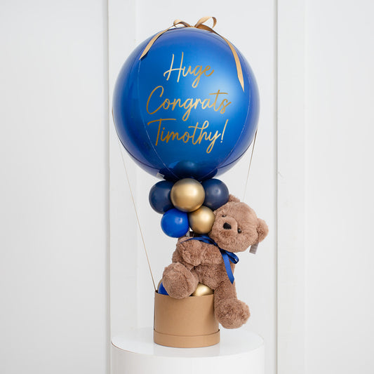 Personalized Sapphire Blue Orb Hot Air Balloon