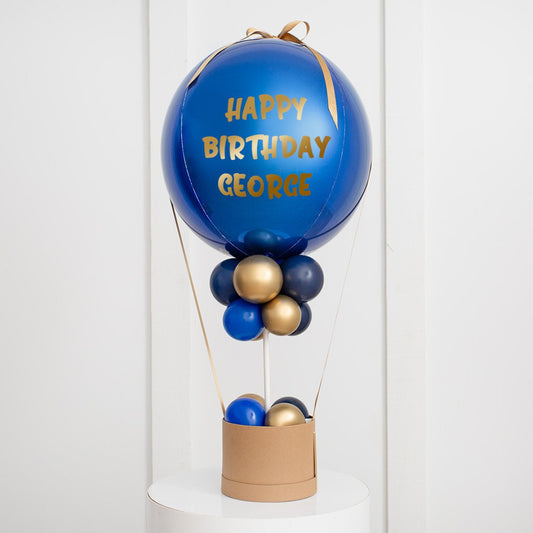 Personalized Sapphire Blue Orb Hot Air Balloon