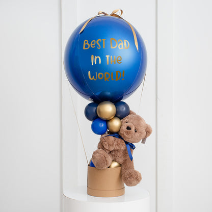 Personalized Sapphire Blue Orb Hot Air Balloon