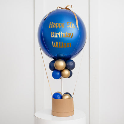 Personalized Sapphire Blue Orb Hot Air Balloon