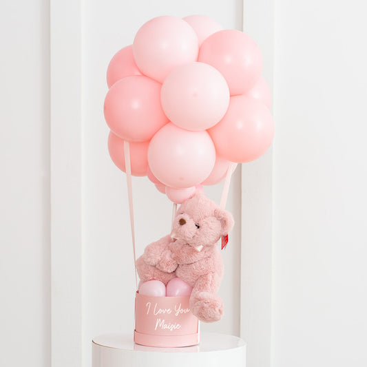 Personalized Baby Pink Latex Hot Air Balloon