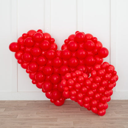 Romantic Red Mosaic Balloon Heart Decorations