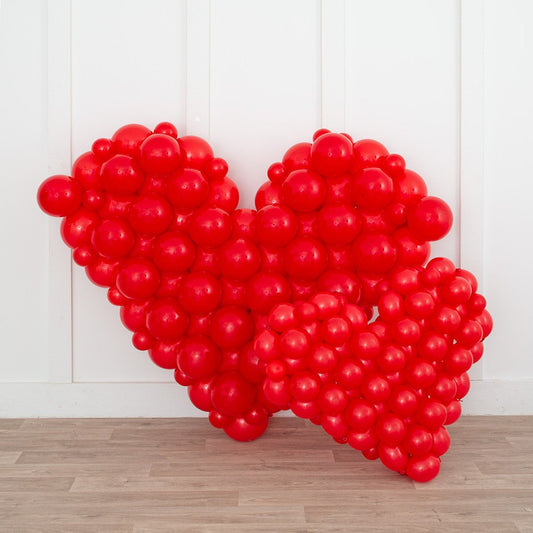 Romantic Red Mosaic Balloon Heart Decorations