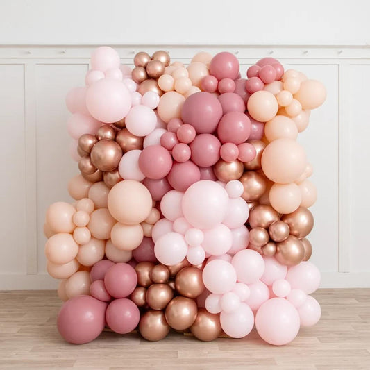 Rose Gold Ready-Made 2m Balloon Wall Backdrop
