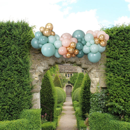 Sage Green & Blush Inflated Balloon Garland – 2m