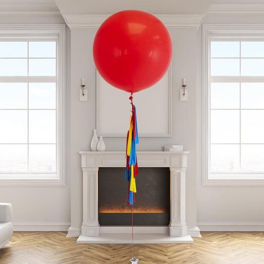 Superhero Helium Giant Balloon with Handmade Tassel Tail