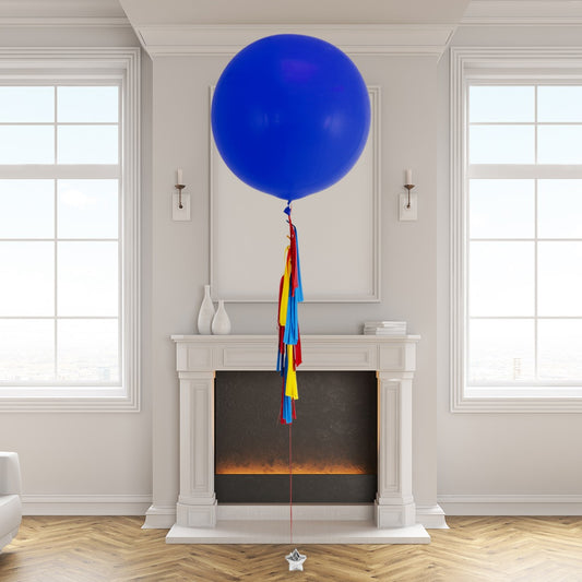 Superhero Helium Giant Balloon with Handmade Tassel Tail