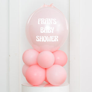 Personalized Baby Pink Air-Filled Bubble Stack