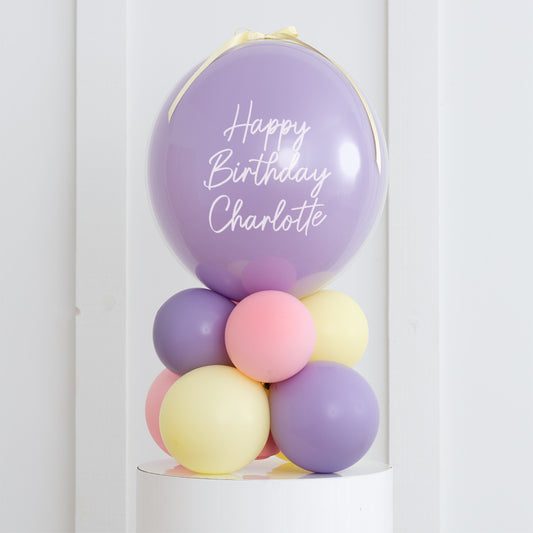 Personalised Princess Air-Filled Bubble Balloon Stack