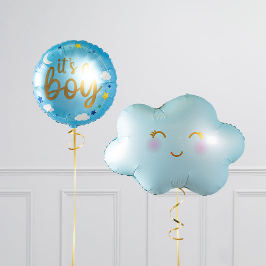Baby Boy 28" Standup Inflated Balloon - Helium Inflated