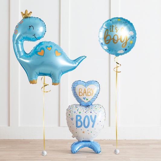 Baby Boy 28" Standup Inflated Balloon - Air-Filled