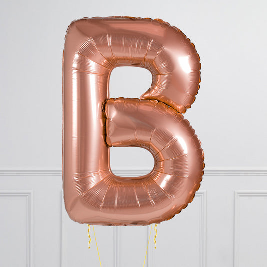 Inflated Rose Gold Letter Balloons 40 inches (minimum 4)
