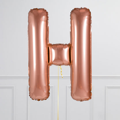 Inflated Rose Gold Letter Balloons 40 inches (minimum 4)