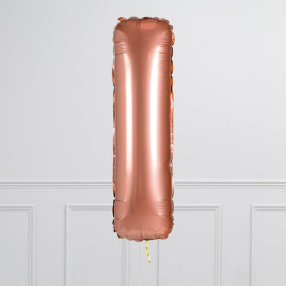 Inflated Rose Gold Letter Balloons 40 inches (minimum 4)