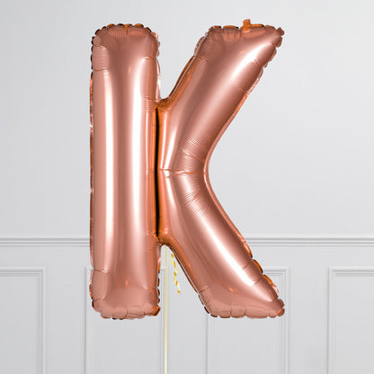 Inflated Rose Gold Letter Balloons 40 inches (minimum 4)