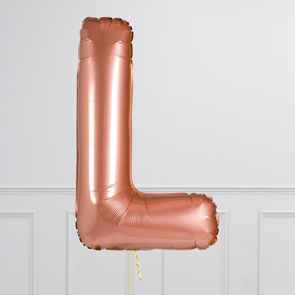 Inflated Rose Gold Letter Balloons 40 inches (minimum 4)