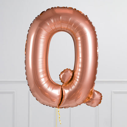 Inflated Rose Gold Letter Balloons 40 inches (minimum 4)