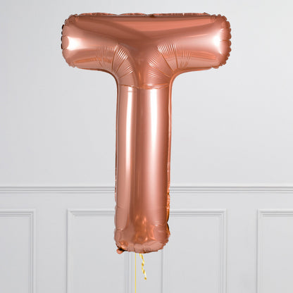 Inflated Rose Gold Letter Balloons 40 inches (minimum 4)