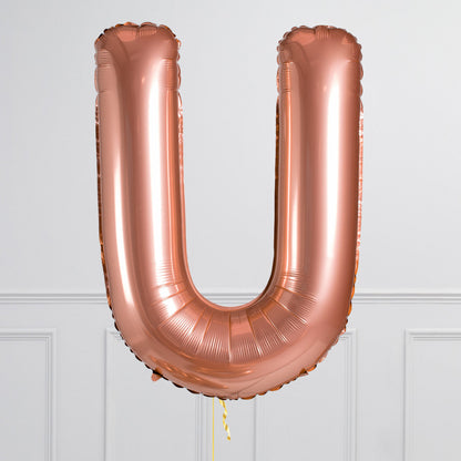 Inflated Rose Gold Letter Balloons 40 inches (minimum 4)