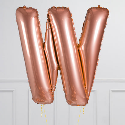 Inflated Rose Gold Letter Balloons 40 inches (minimum 4)