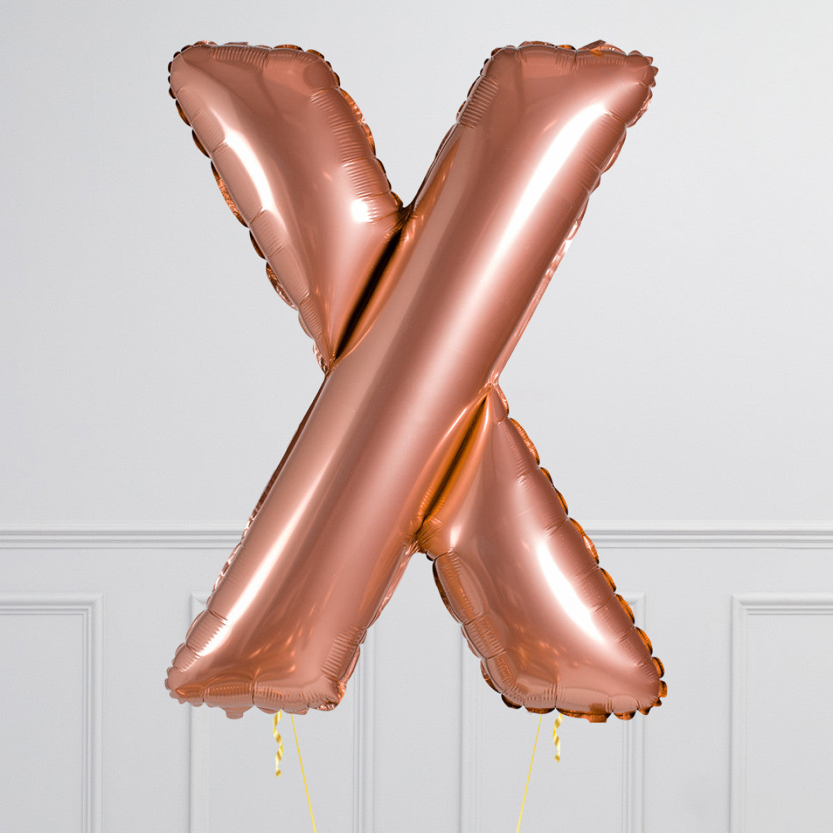 Inflated Rose Gold Letter Balloons 40 inches (minimum 4)