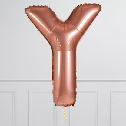 Inflated Rose Gold Letter Balloons 40 inches (minimum 4)