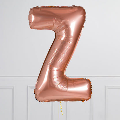 Inflated Rose Gold Letter Balloons 40 inches (minimum 4)
