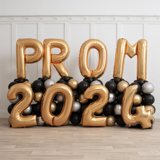 Customizable Prom Giant Letter Balloon Stack - Freestanding Party Decor